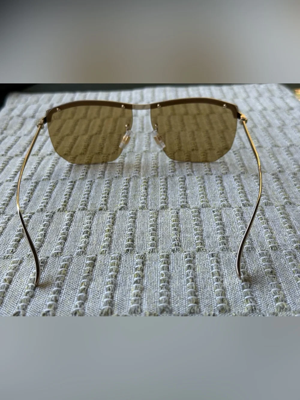 Dunhill Weller DU0026S 004 XL Gold Titanium Shield Sunglasses 62mm Japan